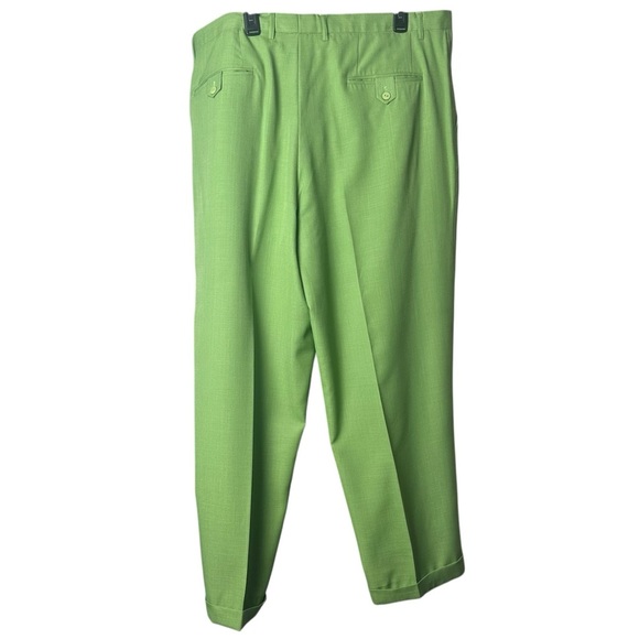 Edition Size 42 Vintage Pleated Pants Trousers Green Apple Summer Spring - Picture 10 of 10